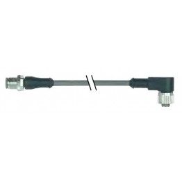 Cordon M12 4pôles code A + LED ref. 21034157403 Harting