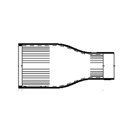 Pièce moulée blindée droite ref. 202S174-3S-0 TE Connectivity