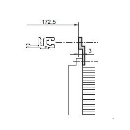 Bande d'adaptation 40F ref. 30822045 Schroff