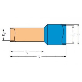 Embout étamé 0,34 mm2 ref. 216-302 Wago